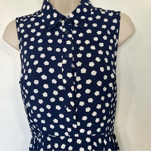 Kate Spade California Dreaming Cloud Dot Midi Dress Blue White Womens 6 - Picture 3 of 11